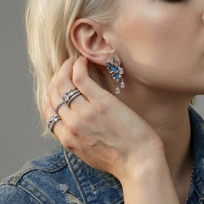 Boucles d'Oreilles Papillon Rêves de Denim