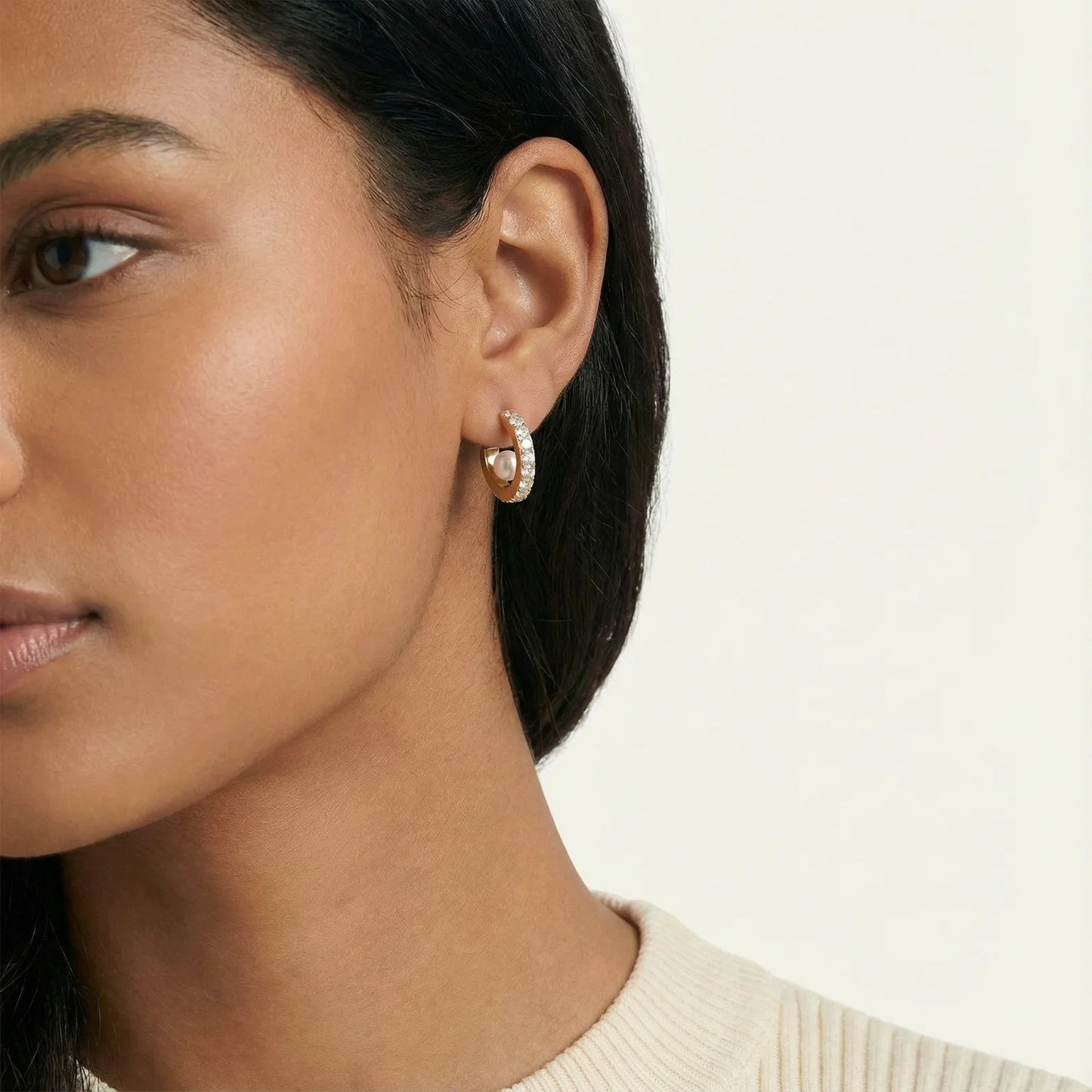 Créoles Perles Cristal