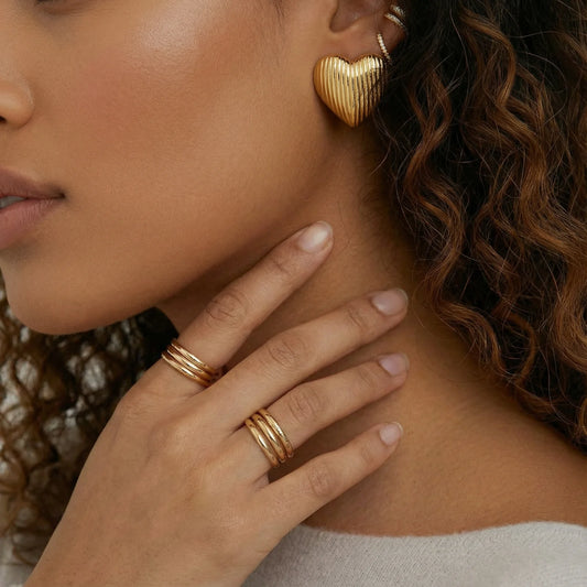 Puces Cœur Texturé