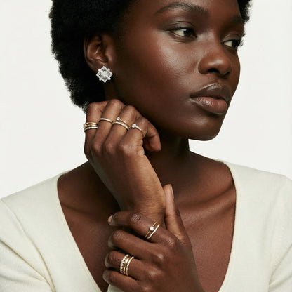 Puces Croix Perle Céleste