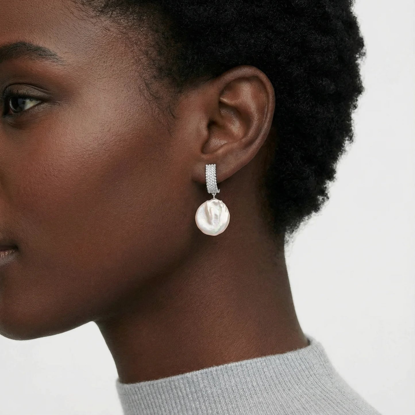 Boucles d'Oreilles Gouttes Perle Baroque