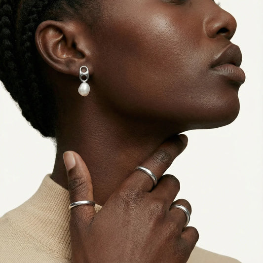 Puces Gouttes Cercle Perle