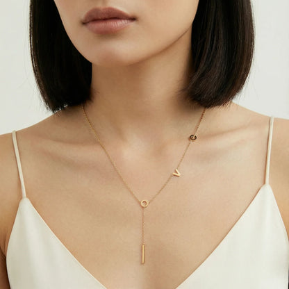 Collier Lariat Lettre d'Amour