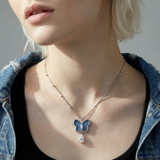 Collier Papillon Rêve Azur