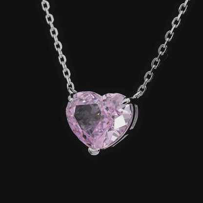 Collier Cœur St Cler Zoe Rose Argyle 4 Carats