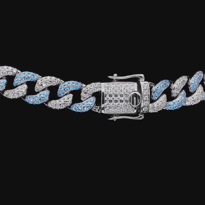 Sweet Havana 8mm  Collier Cuban Aqua